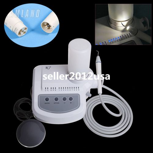 Dental Ultrasonic Piezo Scaler w/ LED Fiber Optic Handpiece Water Bottle fit EMS