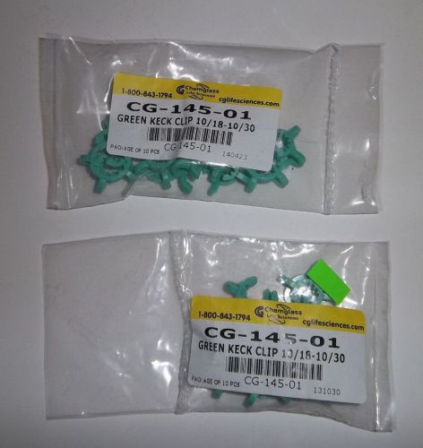 Keck clips, 10/30 10/18, lot of 20 clamps, chemglass, nib, sealed, cg-145-01 for sale