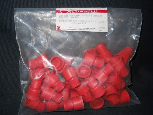 (35) sigma aldrich 14mm red rubber suba-seal #29 septa stoppers, z12460-5 for sale