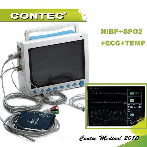 Contec icu 6 parameters patient monitor 12.1&#034;tft adult, pediatric &amp; neonatal for sale