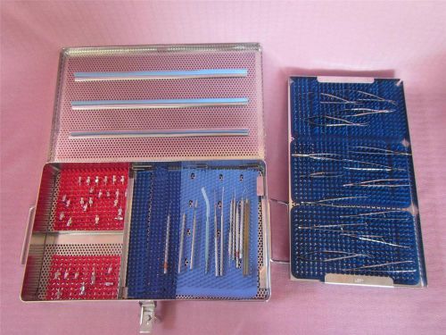 53 Storz V. Mueller Katena Ophthalmic Eye ENT Micro Surgical Instrument Tray Set