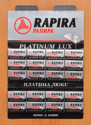100 NEW PLATINUM LUX RAPIRA DOUBLE EDGE SAFETY RAZOR BLADES