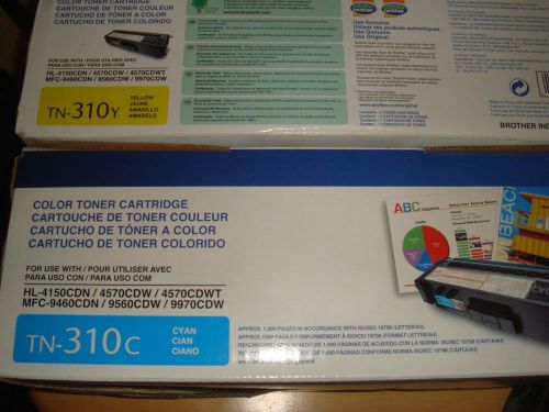 lot of 2 brother toner cartridge tn310 y and 310 tnc