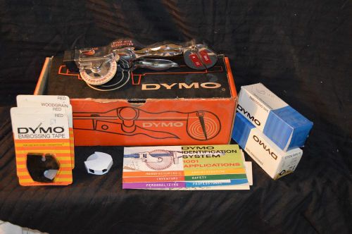 Model M-29 Dymo Mite Tapewriter Label Maker Chrome Metal Professional with Tapes