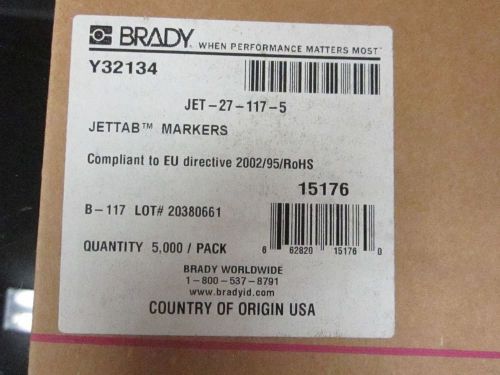 Brady JETTAB JET-27-117-5 Inkjet Printable Labels