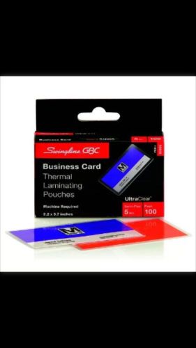 Swingline GBC UltraClear Thermal Laminating Pouches - Business Card Size