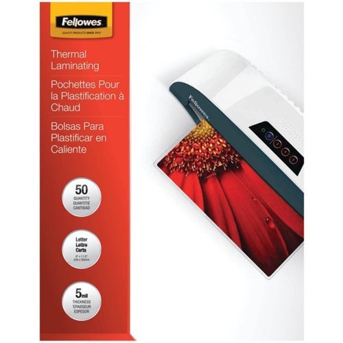 Fellowes 52040 100-Pack Letter Laminating Pouches 5mil Glossy