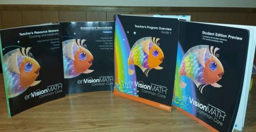 Lot of 4 Envision Math Kindergarten K Common Core Elementary Teaching Books NEW