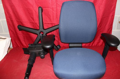 Via Seating Riva Act2 Series Mid-Back Ergonomic Task Chair, Indigo Fabric