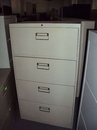 ***4 DRAWER LATERAL SIZE FILE CABINET by ALLSTEEL OFFICE FURN w/LOCK&amp;KEY 30&#034;W***