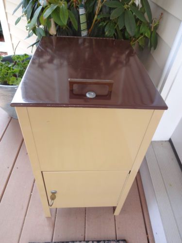 Industrial Metal  Filing Cabinet Key Vintage Metal Box