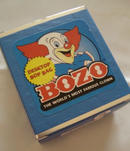 BOZO THE CLOWN office desk stress reliever 7&#034; punching bag  NEW IN BOX free ship