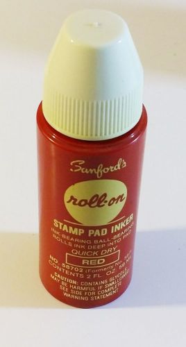 Sanford Roll On Stamp Pad Inker Red  ; New ; 58702; 2Fl Oz