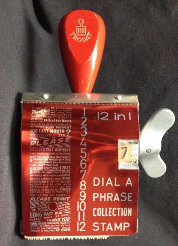 Vintage Trodat &#034;DIAL A PHASE COLLECTION STAMP 12 IN 1&#034; MADE IN AUSTRIA