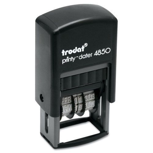 Trodat Econ Micro 5-in-1 Message Stamp, Dater, Self-Inking, 1 x 3/4, Blue/Red