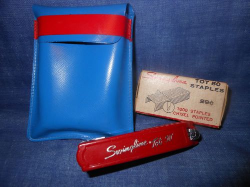 Vintage Collectible Swingline Tot 50 Stapler with 1000 Staples &amp; Original Case