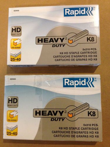 2 Boxes 10 Cartridges Rapid Heavy Duty K8 Staples OEM 02900 for Stapler# 02892
