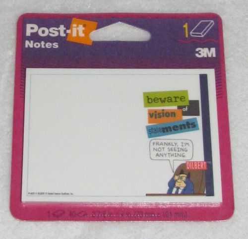 NEW! 1996 3M DILBERT COMICS POST-IT NOTES PAD FRANKLY, I&#039;M NOT SEEING ANYTHING