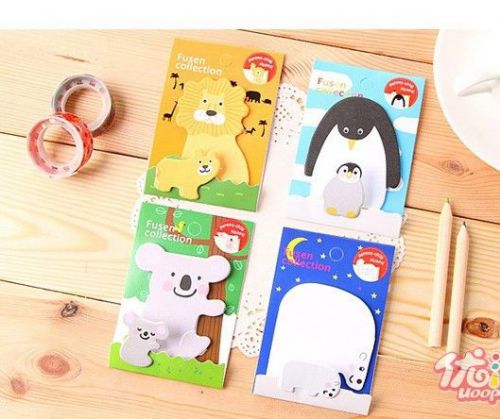 4pcs Kawaii Cute animal Memo Pad Korean stationery sticky Notes Koala Polar bear