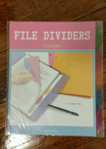 Plastic file dividers