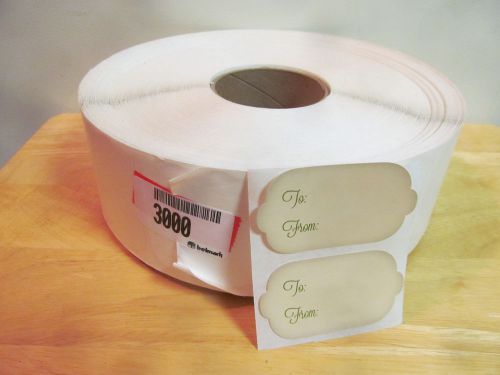 3,000 ROLL SELF STICKING TO - FROM GIFT TAGS LABELS STICKERS CHRISTMAS BIRTHDAY