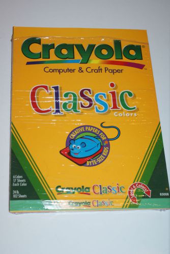 Crayola Classic Colors  Computer &amp; Craft Paper  24#  6 Colors L#608