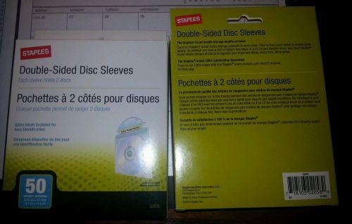 Staples cd_dvd sleeves 50_pack  #32831