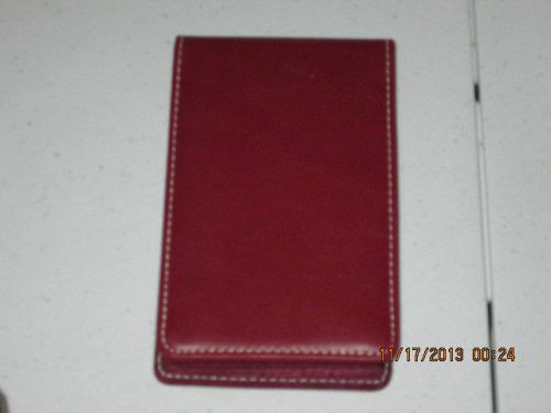 Red note pad &#034;quality&#034; 3x5 with lined pages, storage pocket, pen holder for sale