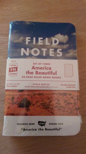 Field Notes America the Beautiful Limited Edition Sealed 3 Pack
