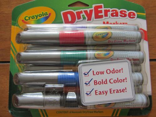 Crayola Dry Erase Markers! 8 Count Chisel Tip Multi Colors! NEW!