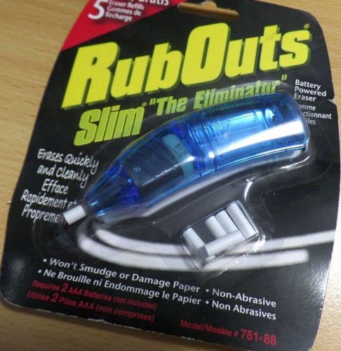Eraser Rub Outs Slim &#034;The Eliminator&#034; Battery Powered Eraser RubOuts