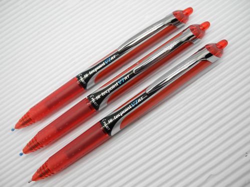12 pilot hi-tecpoint v7 rt roller ball  pen retractable red ink for sale