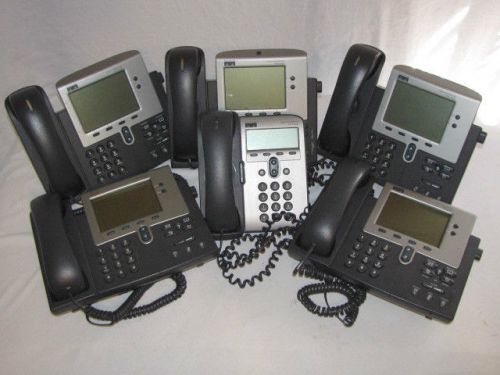 Lot of 5 ~ Cisco IP Phone 7940 &amp; 7912 Series Telecom System Business