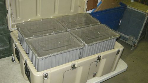 Hardigg 38x28x20 military medical chest 8 lewis bins wheels waterproof first aid for sale