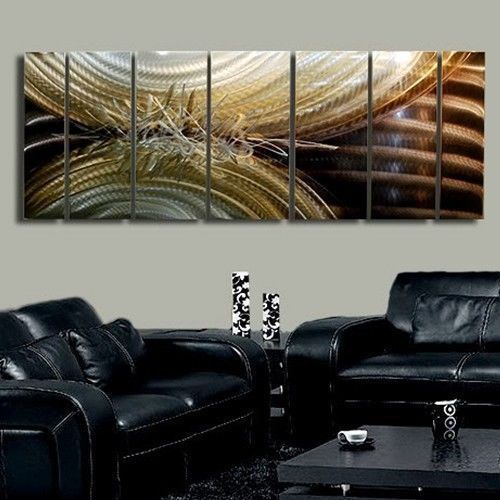 Modern contemporary metal wall art painting - perception of energy 2 - jon allen for sale