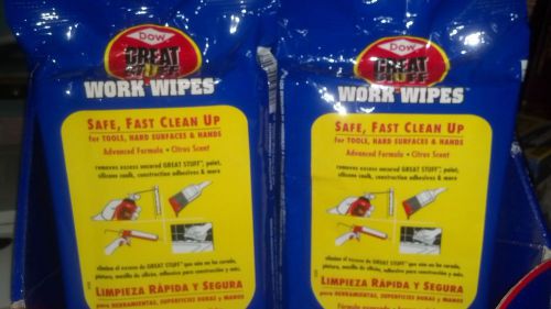 Dow GREAT STUFF Work Wipes - Safe, Fast Clean Up ( 2 Pack -60 Wipes )  BRAND NEW