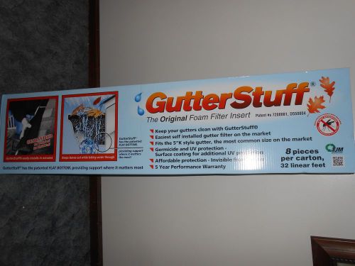 GutterStuff Gutter Guard Filter Foam Inserts 8 Pc 5&#034; 32 Linear Feet NIB!!