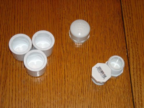 Schedule 40 pvc fittings ~ mixed lot, cap coupling bushing adapter 1/2-in 3/4-in for sale
