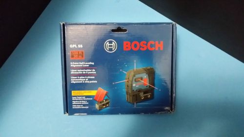 NEW!!! BOSCH GPL5S SELF-LEVELING  5-POINT PLUMB AND SQUARE LASER