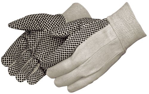 330002 Inline Dotted Cotton Gloves Knit Wrist 12 pair