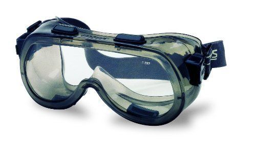 NEW MCR Safety 2400 Verdict Polyvinyl Chloride Strap Safety Goggle with Smoke Fr