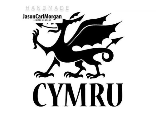 JCM® Iron On Applique Decal, Cymru Black