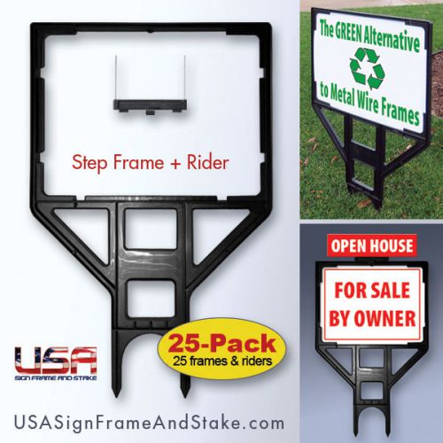 18x24 Real Estate Sign Frame **BLACK** 5-Pack Yard Sign Frames for Realtors