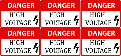 Danger High Voltage Security Important Notice Set Of Six Business Vinyl Signs