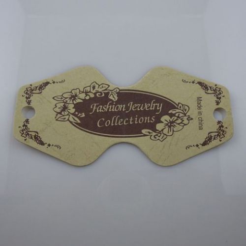 50PCS Paper Brown Necklace Bracelet Jewelry Packaging Display Hanging Card Charm