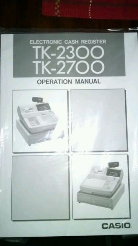 Casio TK-2300 - TK-2700 Cash Register Operation Manual