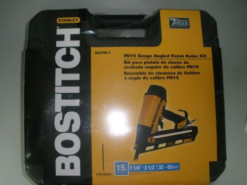 Stanley Bostitch #N62FNK-2 15-Gauge &#034;FN&#034; Style Angled Finish Nailer Kit-NEW CASE