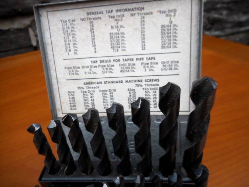 CRAFTSMAN Drill Bit Set--Complete with original Box--1/16&#034;--3/8&#034;by 64ths