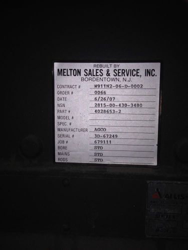 Us military mep 006a 60kw generator for sale