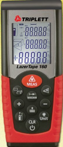 New Triplett TLT-160 Lazer Tape Measure Meter 2&#034;-160&#039;